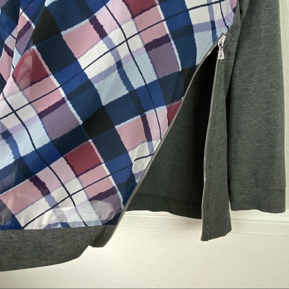 TWO VINCE CAMUTO SEMI-SHEER LONG SLEEVE ZIP TOP M - Picture 5 of 12